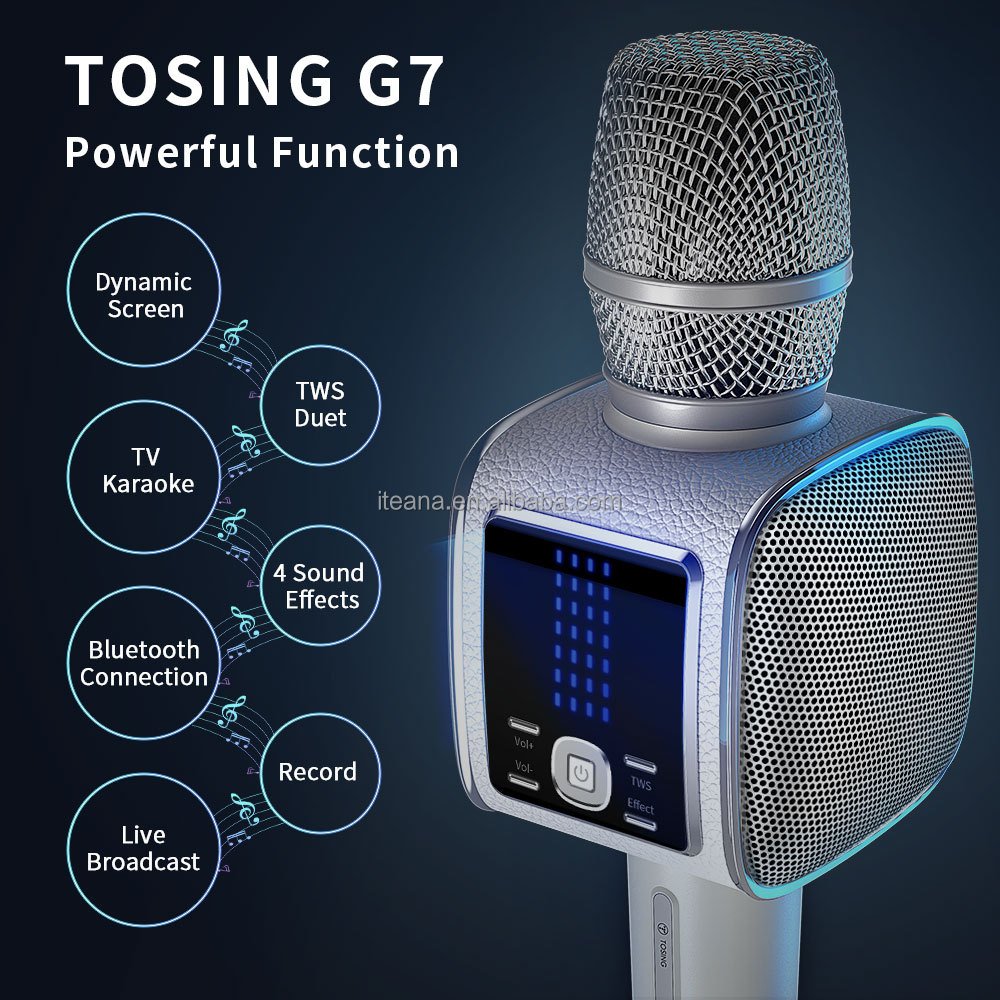 Newest! Tosing G7 PRO Hand Microphone Wireless Speaker For Mobile Phone With 20W Speaker For Home Outdoor Party